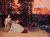 Seated woman in the terrace